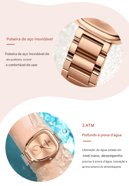 Relógio Feminino De Luxo Poedagar Original - Model Quartzo À Prova D'Água