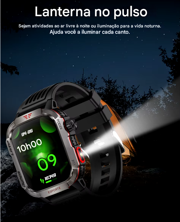 Smartwatch Xiaomi Militar GPS - Relógio Inteligente Para Homens À Prova D'Água IP68