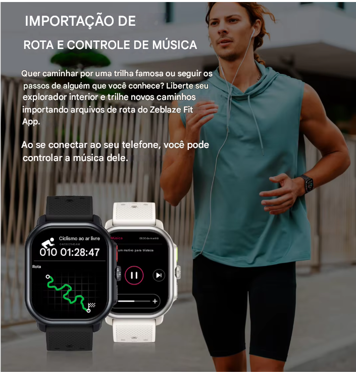 Smartwatch Zeblaze Beyond 3 Pro GPS - Relógio Inteligente com Display Amoled 2,15 Pol. Integrado