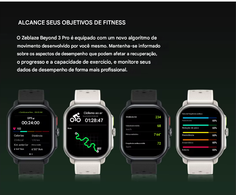 Smartwatch Zeblaze Beyond 3 Pro GPS - Relógio Inteligente com Display Amoled 2,15 Pol. Integrado