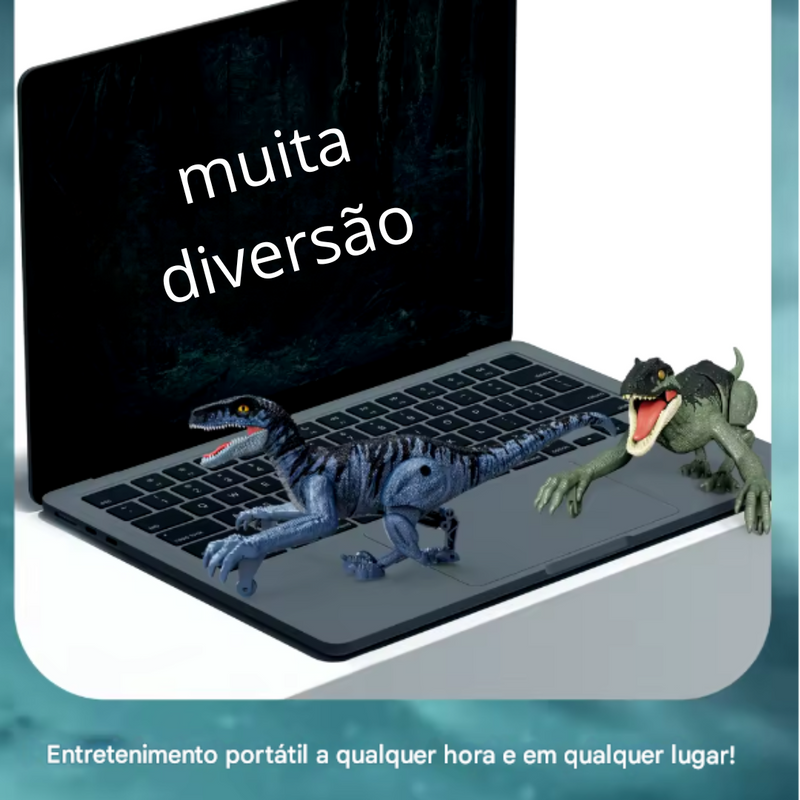 Dinossauro de Controle Remoto - Velociraptor Interativo Para Crianças