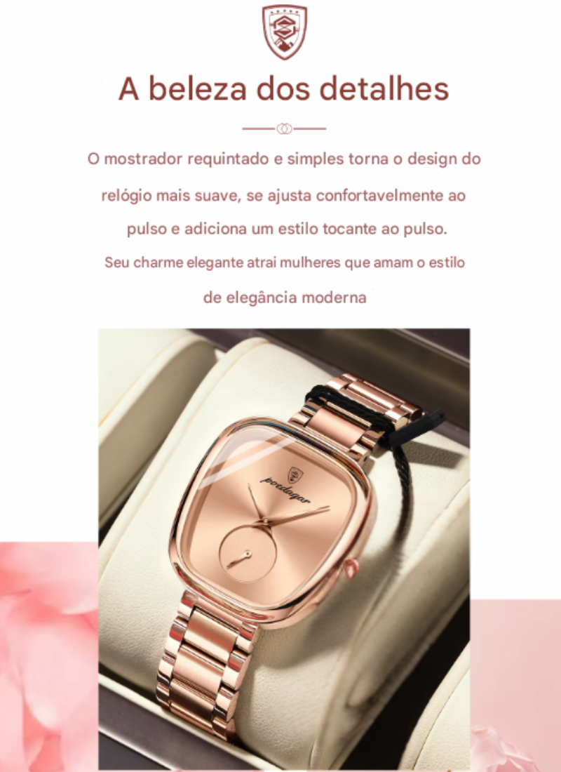 Relógio Feminino De Luxo Poedagar Original - Model Quartzo À Prova D'Água