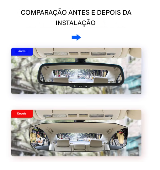 Retrovisor Automotivo Interno Antirreflexo SEAMETAL