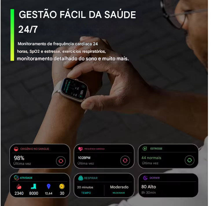 Smartwatch Zeblaze Beyond 3 Pro GPS - Relógio Inteligente com Display Amoled 2,15 Pol. Integrado