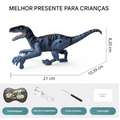 Dinossauro de Controle Remoto - Velociraptor Interativo Para Crianças