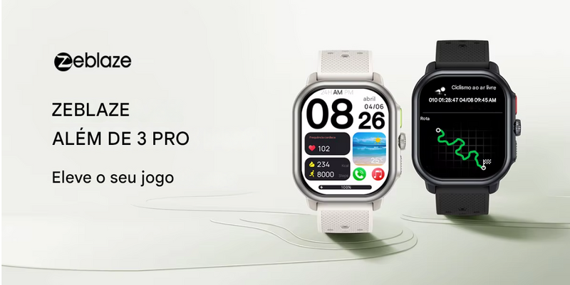 Smartwatch Zeblaze Beyond 3 Pro GPS - Relógio Inteligente com Display Amoled 2,15 Pol. Integrado