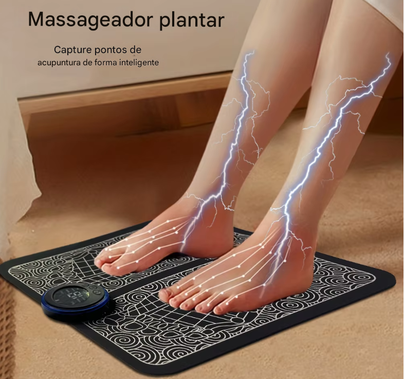 Massageador Para os Pés Com Estímulos Elétricos & 19 Níveis de Relaxamento