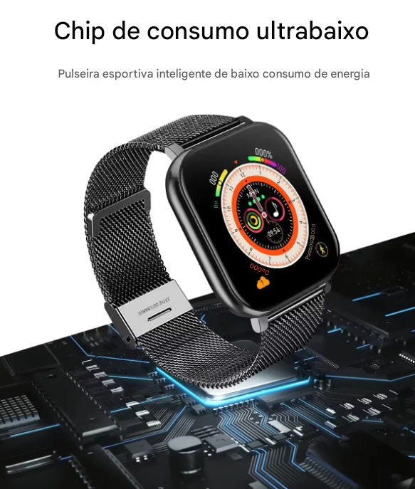 Smartwatch Xiaomi Multifuncional - Relógio Inteligente + Air Pro 6 Brinde