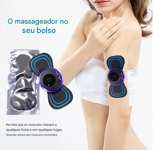 Massageador Portátil Ortopédico - ALÍVIO IMEDIATO - 8 Modos de Estimulação Muscular