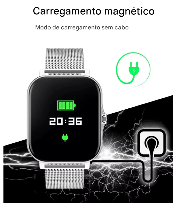 Smartwatch Xiaomi Multifuncional - Relógio Inteligente + Air Pro 6 Brinde