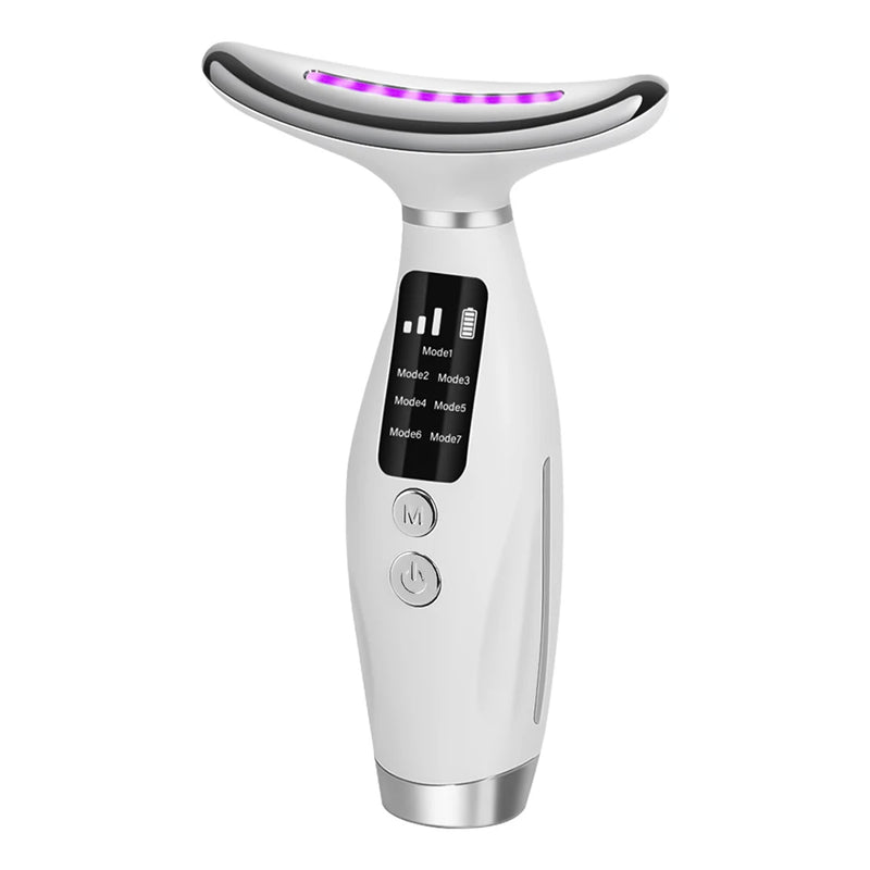 Massageador Rejuvenescedor Facial LED 7 EM 1 - Dispositivo de Beleza Facial