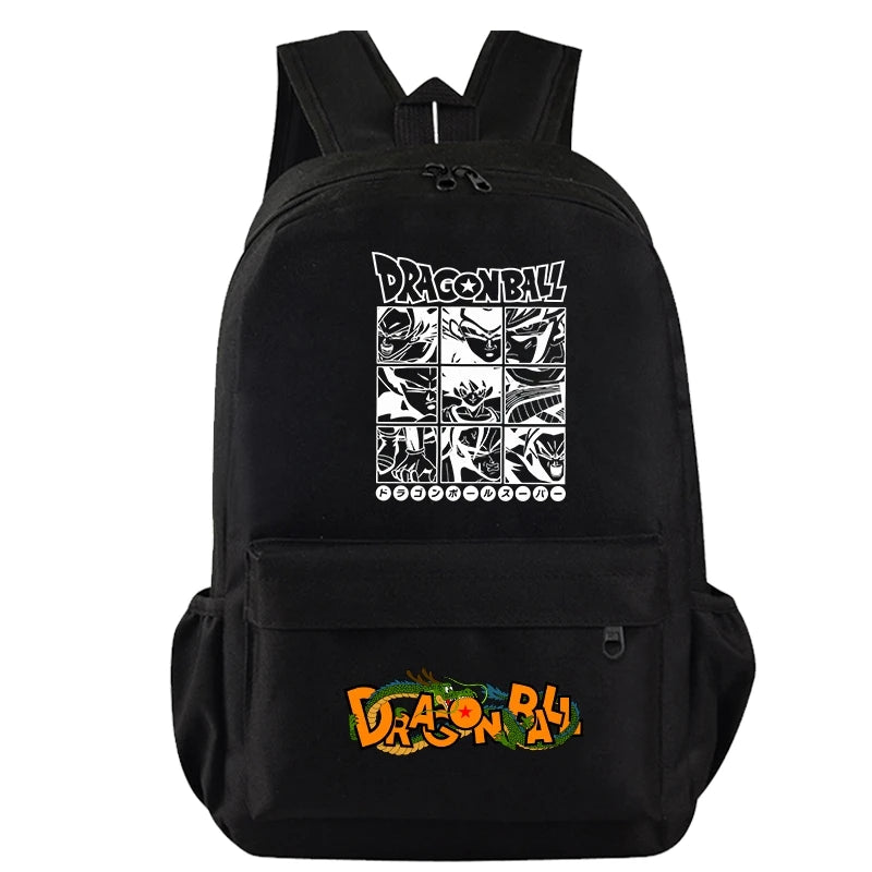 Mochila Escolar com 3 peças Dragon Ball Z - Impermeável & Função USB