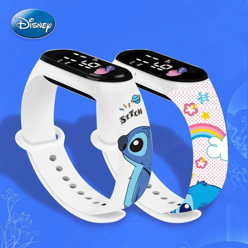 Relógio Digital Infantil Disney Stitch - À Prova D'Água & LED Luminosa