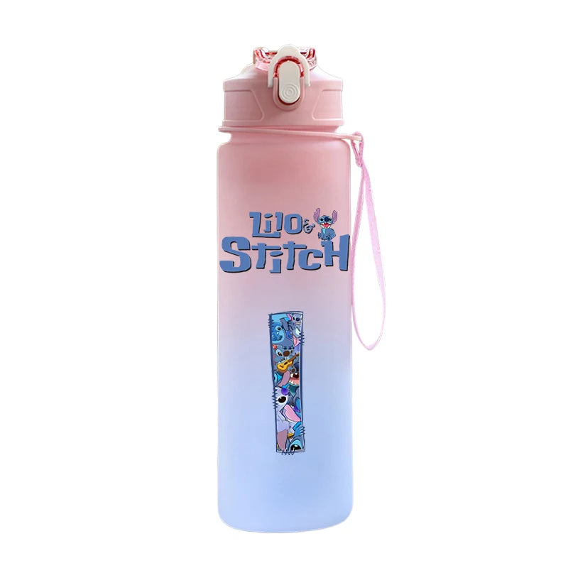 Garrafa de Água 750 ML Personalizada com Letra Inicial - Lilo & Stitch