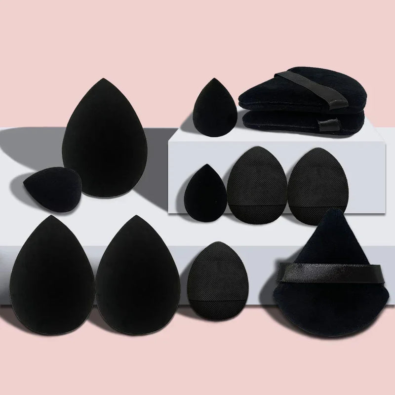 Kit 12 Esponjas de Maquiagem Facial - Espuma Beauty Blender Para Base Corretivo Pó Contorno Multicolorido