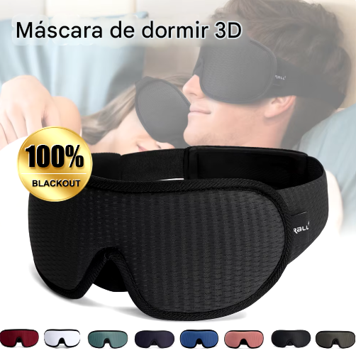 Máscara Para Dormir 3D Light Block - Descanso Perfeito